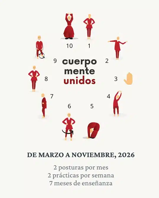 Durante 7 meses profundizaremos en la teoría, requisitos y práctica de las 10 posturas del Nivel Dos de Zhineng Qigong: el cuerpo y la mente unificados. Puedes inscribirte por mes o tomar el curso completo.